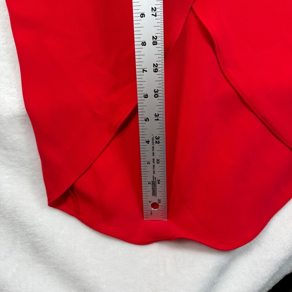 Amanda Uprichard Maxi Dress Ruffle Sleeve Wrap Red Dress Party Cocktail Size P - Picture 5 of 10